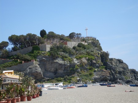 Taget nedifrån stranden